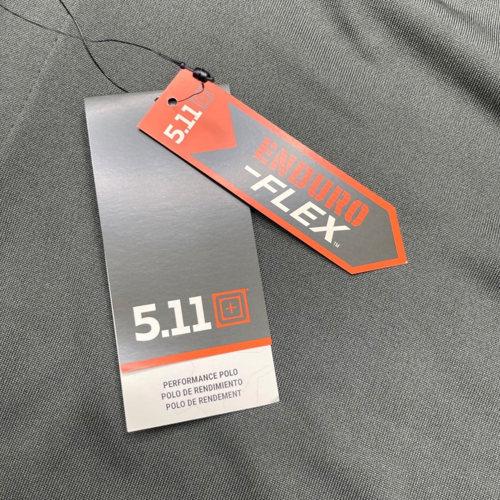5.11 Tactical Performance Polo Mens 2XL TDU Green Enduro-Flex Snag‎ Resistant - Picture 7 of 9
